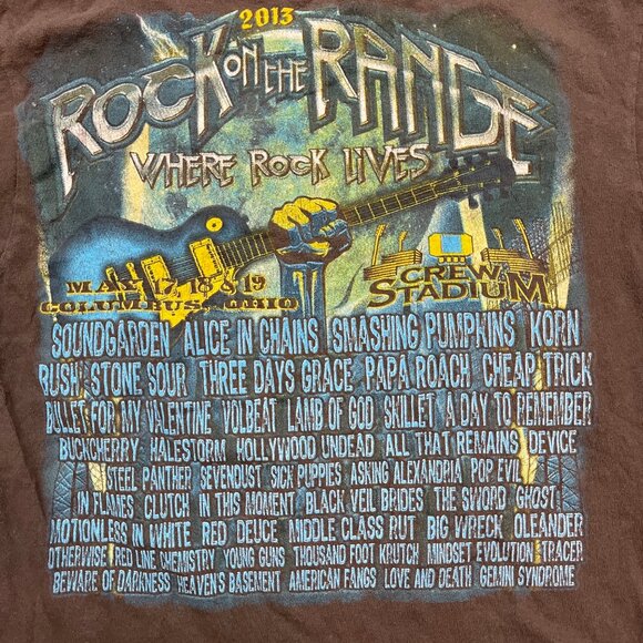 Rock On The Range 2013 T Shirt Small Soundgarden Alice In Chains Ghost - Picture 7 of 8